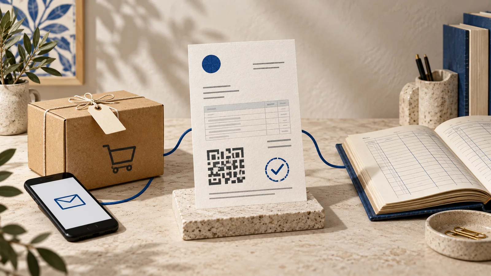 Uma encomenda online ligada à faturação certificada e à contabilidade.