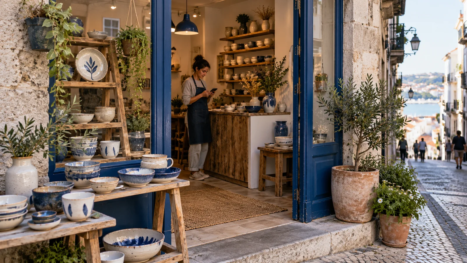 An independent neighbourhood shop connecting its physical and online presence.