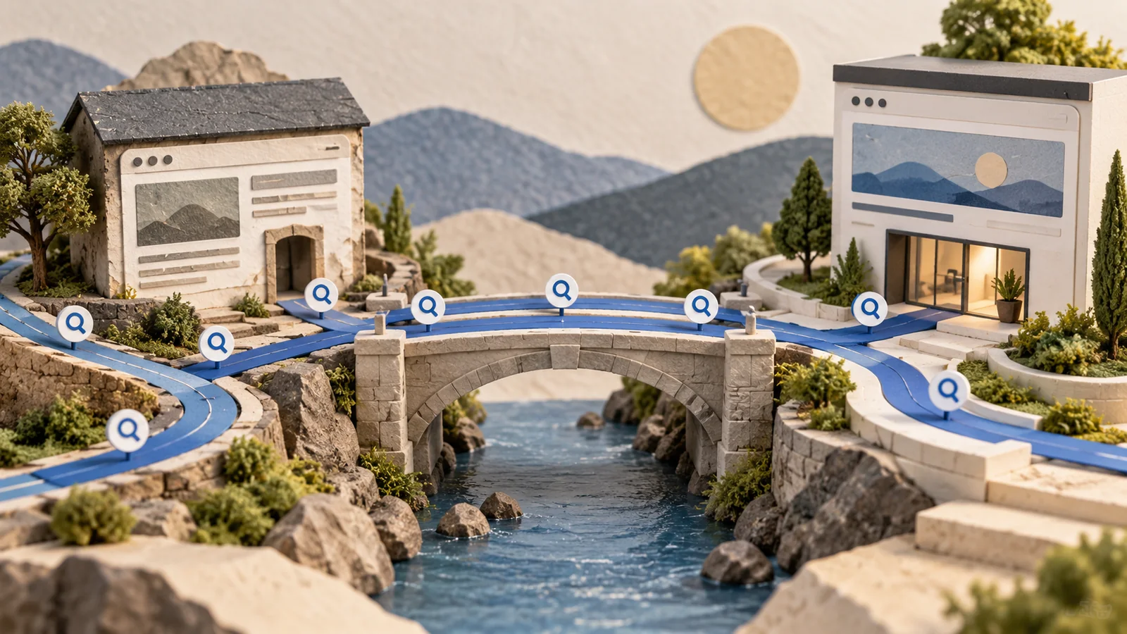 Old website routes connected safely to a redesigned site.