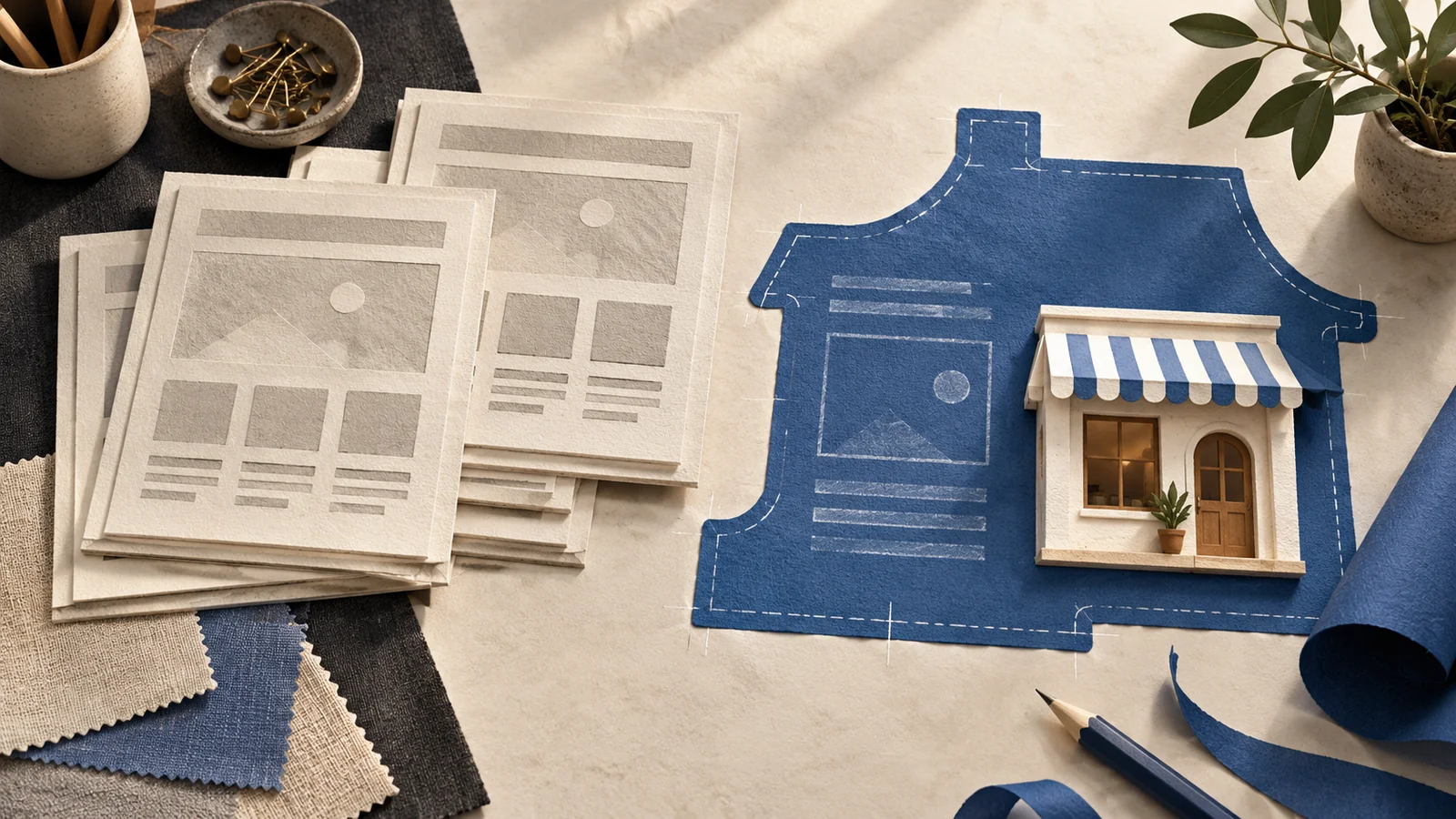 Reusable website templates compared with a design fitted to a specific business.