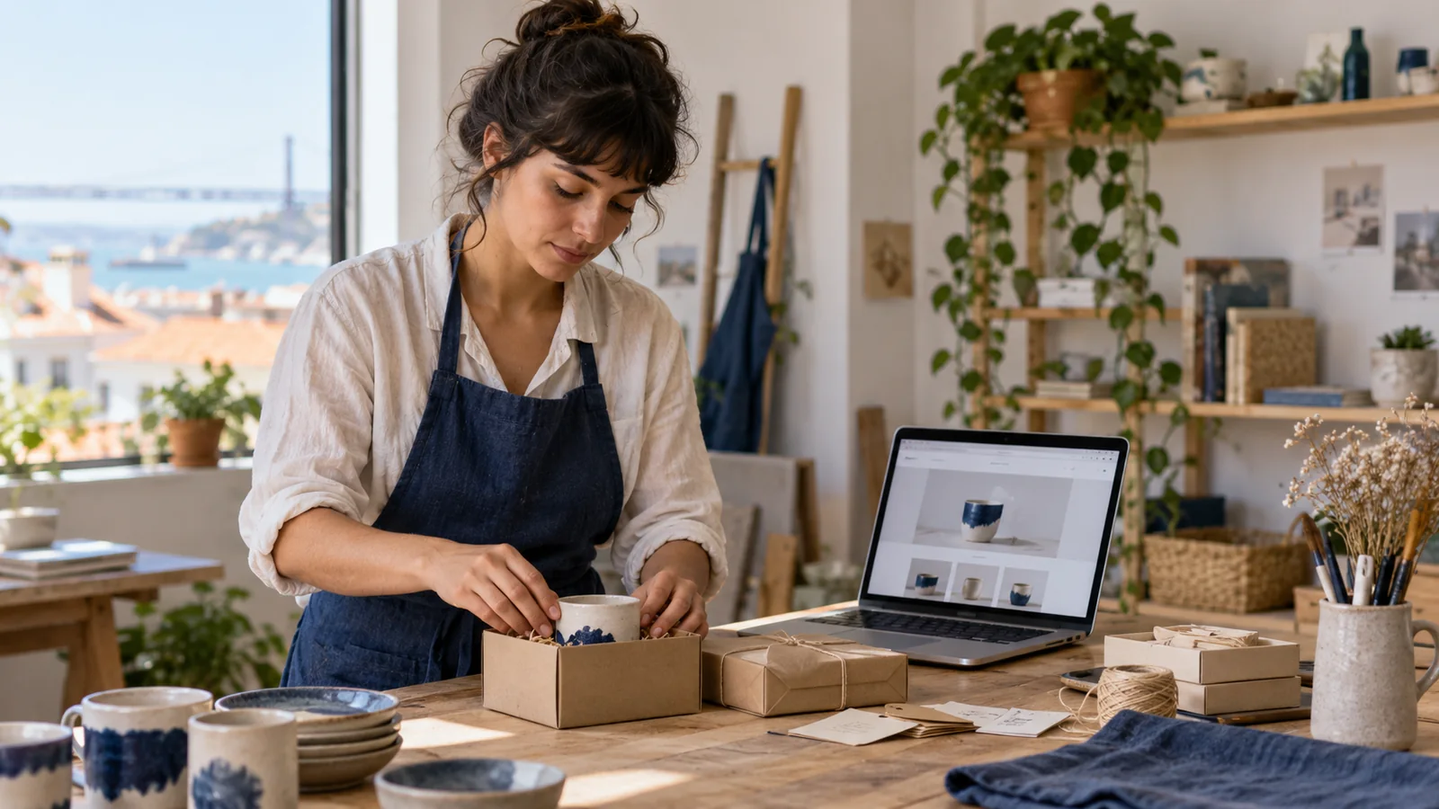 A new business starting with a simple website and its first products.