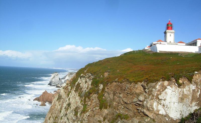 Cliffs and lighthouse of Cabo da Roca, the westernmost point of mainland Europe