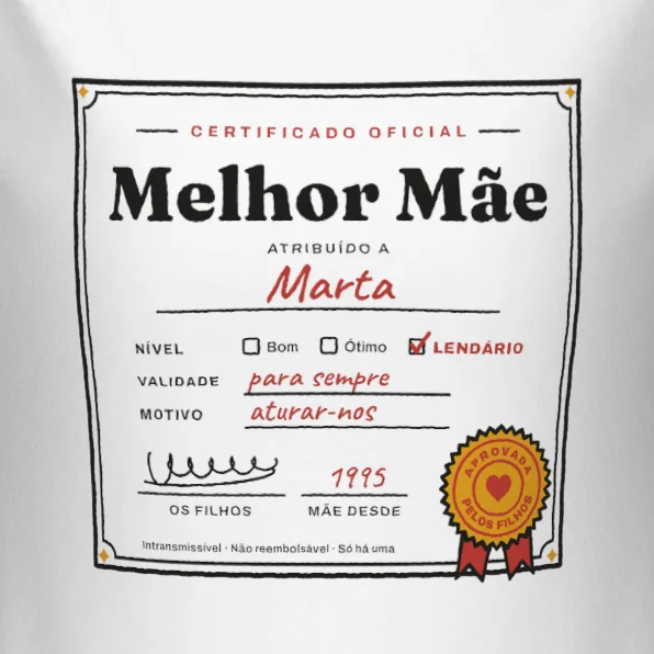 Certificado de Melhor Mãe
