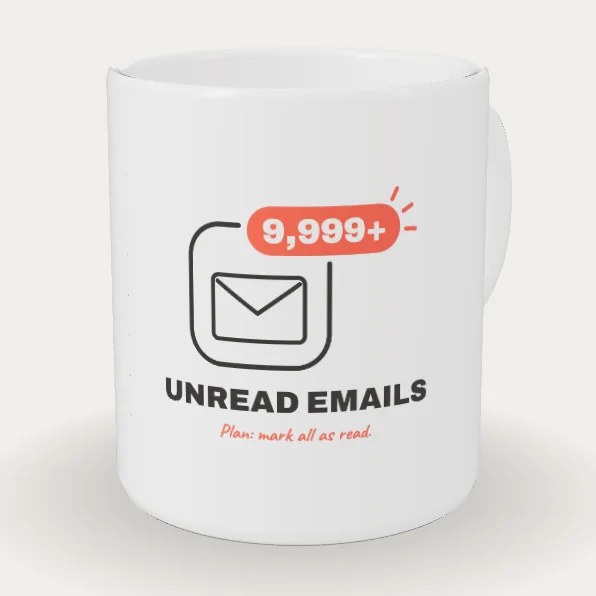 Unread Emails: 9,999+