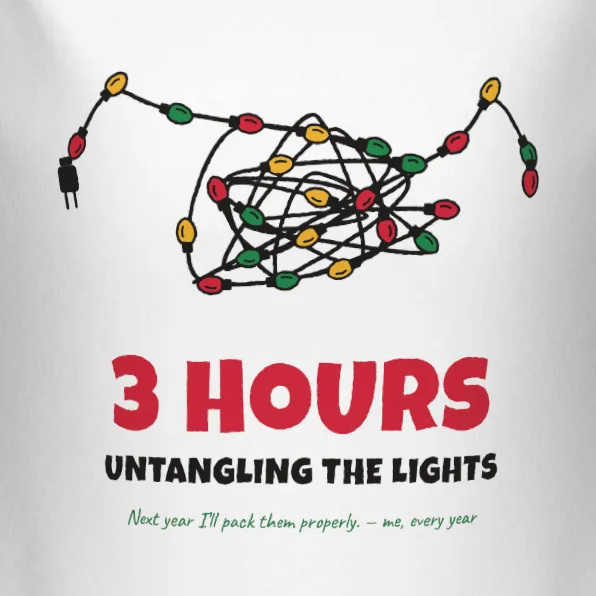 Christmas: 3 Hours Untangling the Lights
