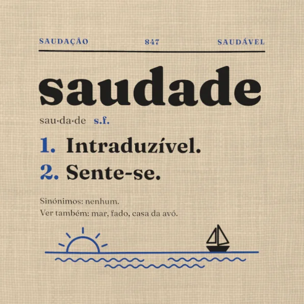 Saudade, no Dicionário