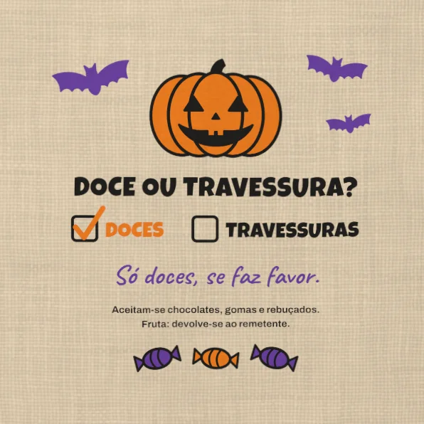 Doce ou Travessura? Só Doces