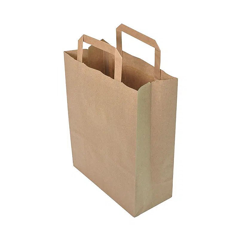 Flat-handle kraft paper bag