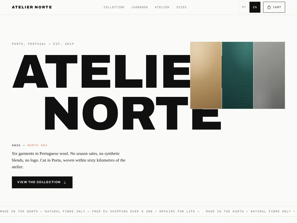 Atelier Norte — website preview