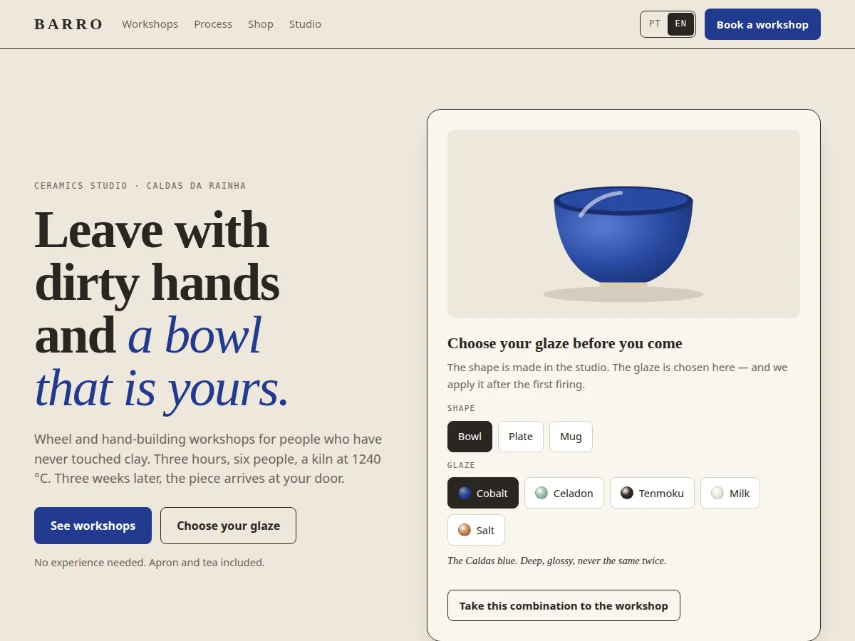 Barro — website preview