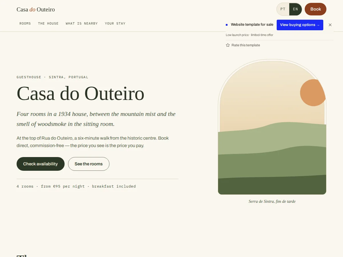 Casa do Outeiro — website preview