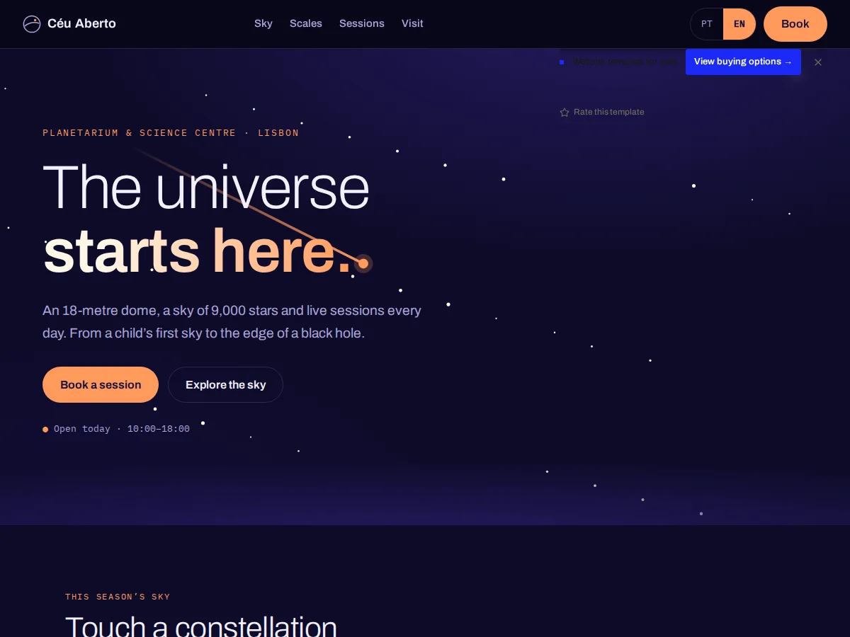 Céu Aberto — website preview
