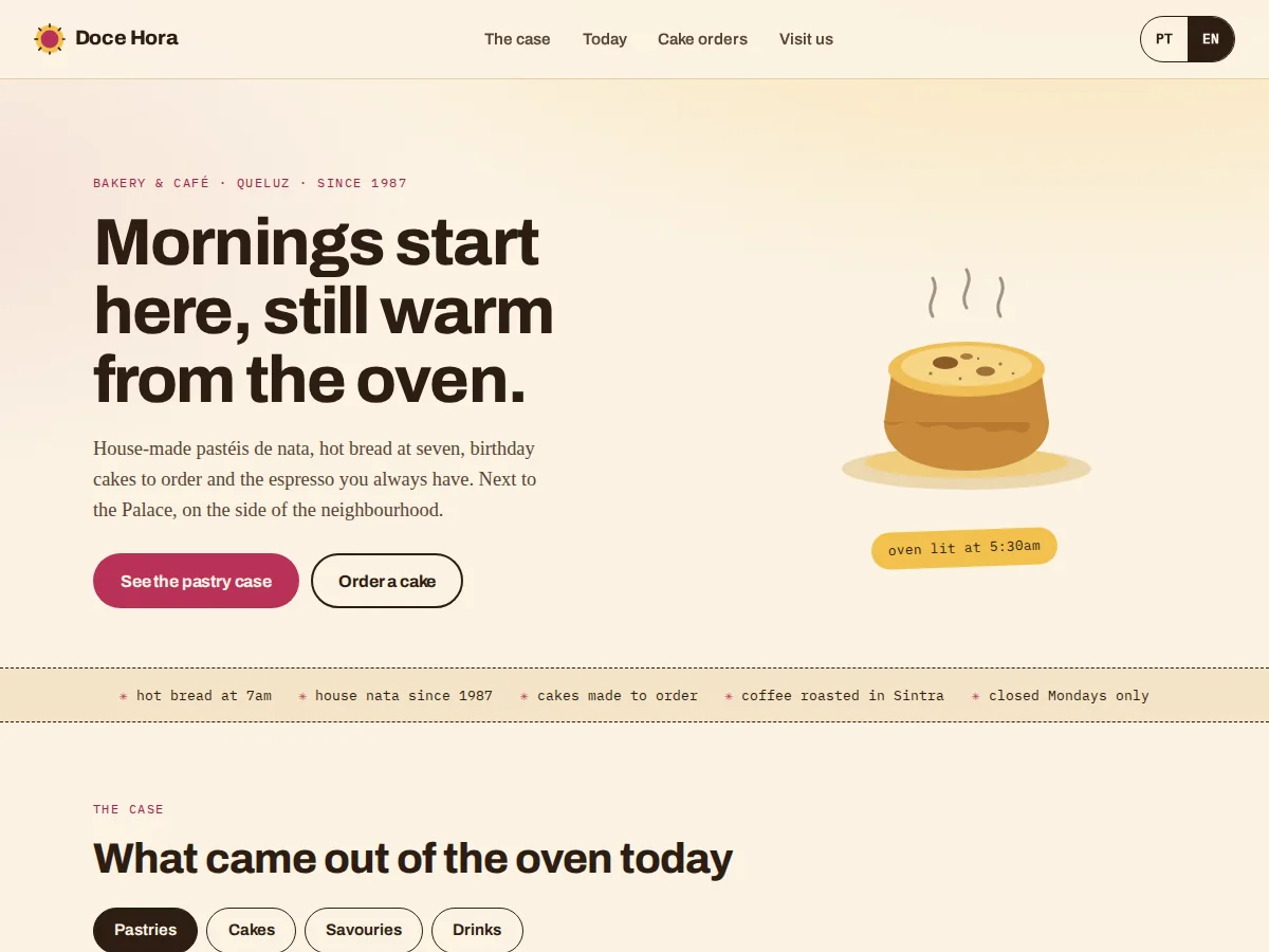 Doce Hora — website preview