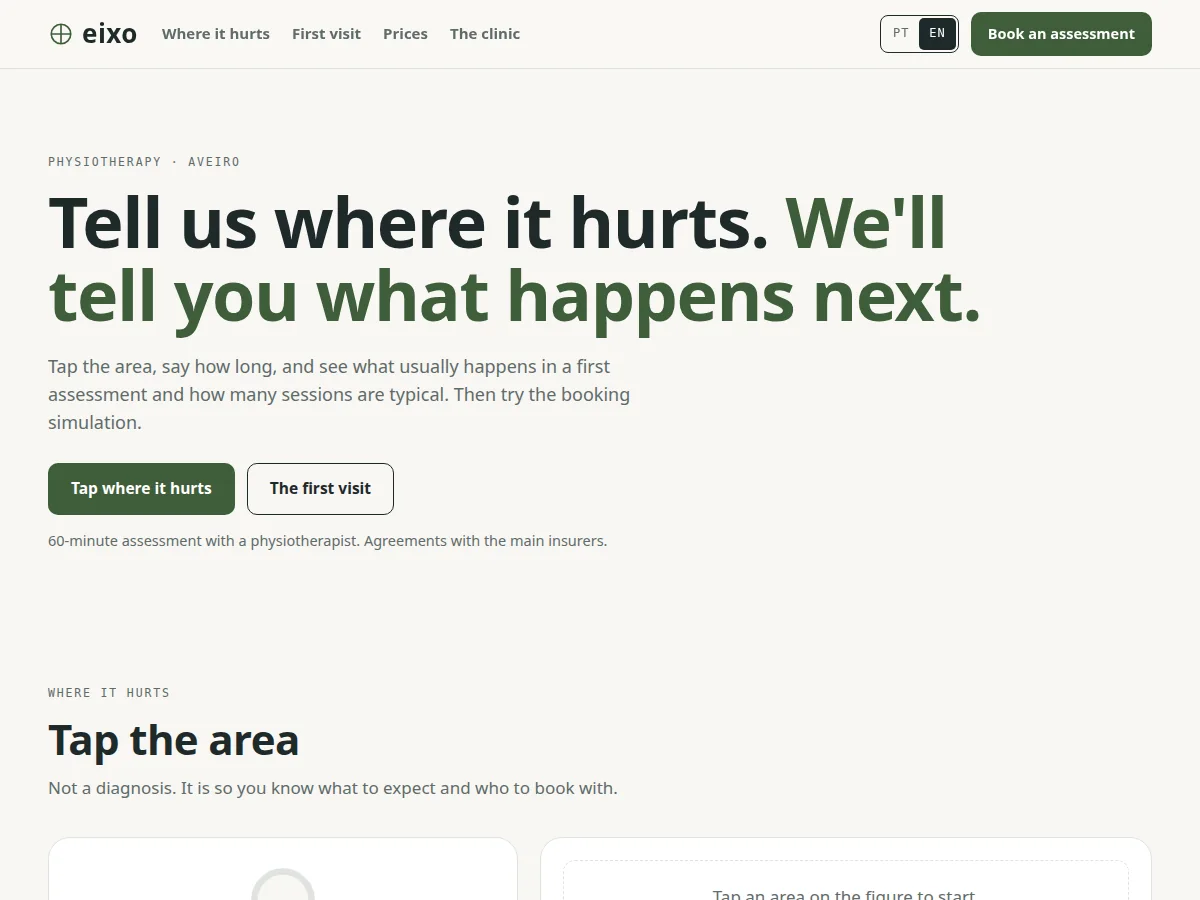 Eixo — website preview