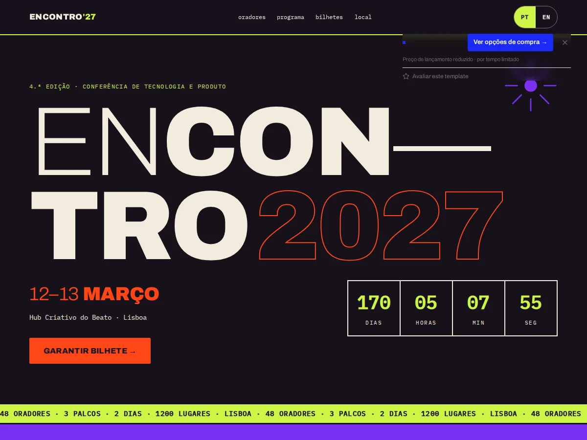 ENCONTRO — pré-visualização do site