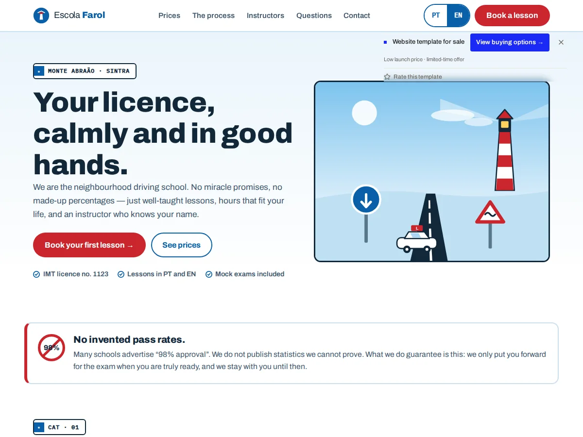 Escola Farol — website preview