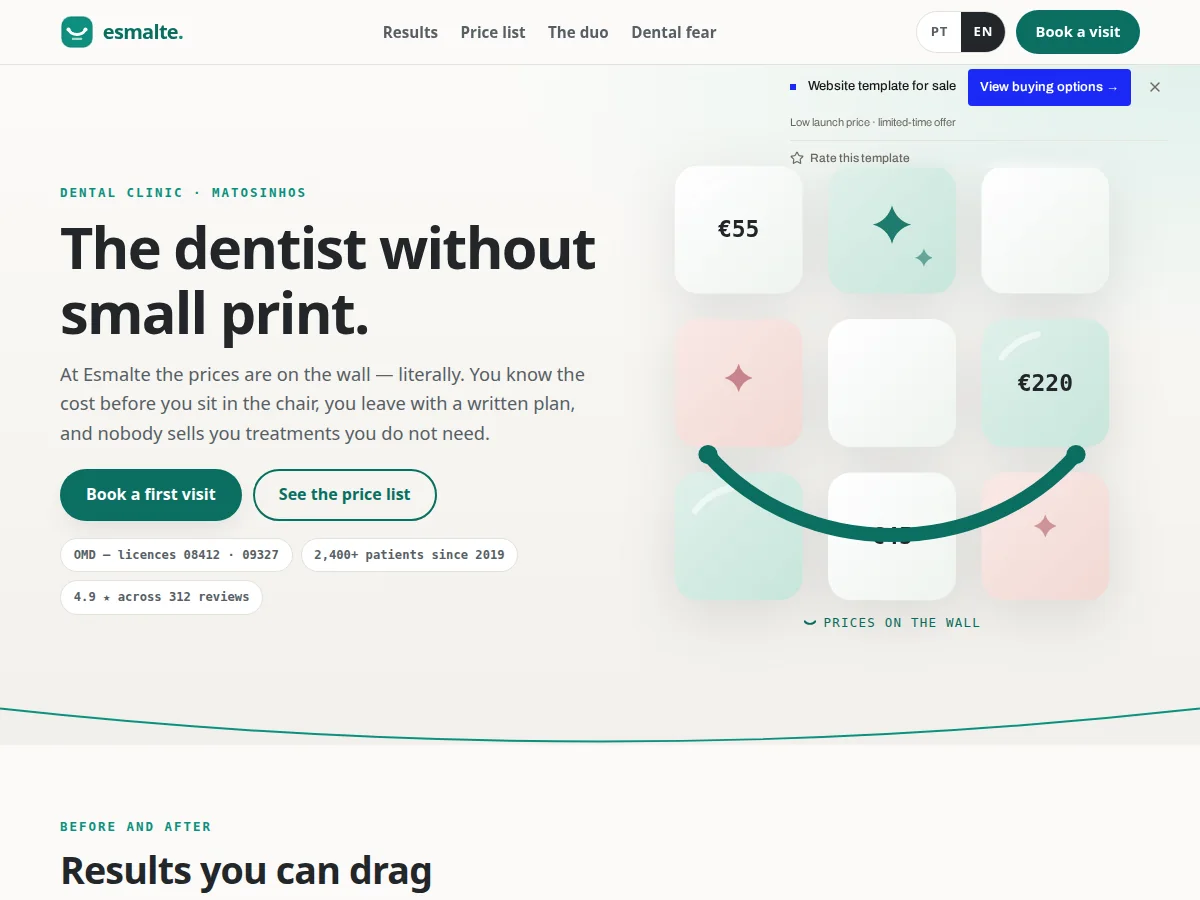 Esmalte — website preview