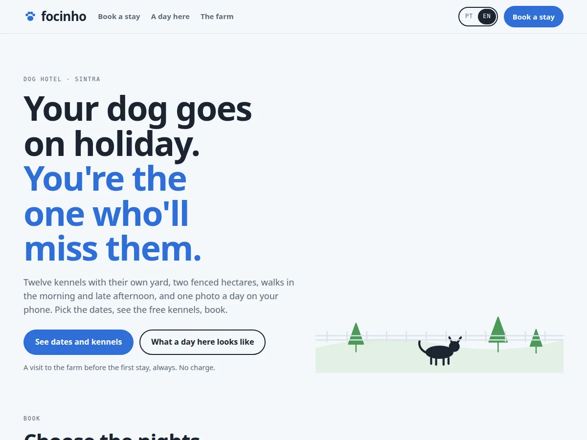 Focinho — website preview