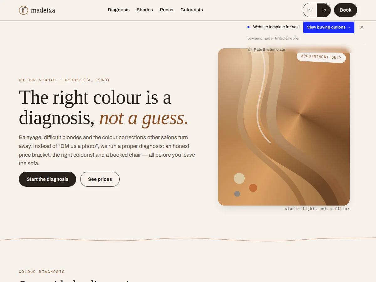 Madeixa — website preview