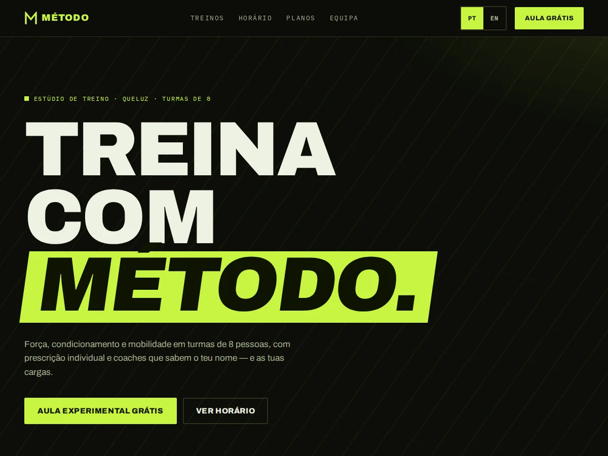 MÉTODO — pré-visualização do site