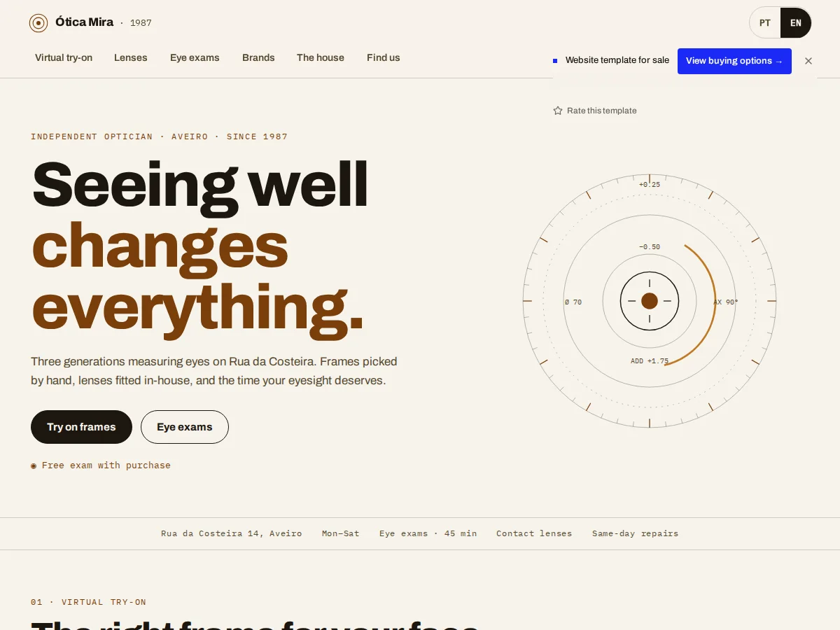 Mira — website preview