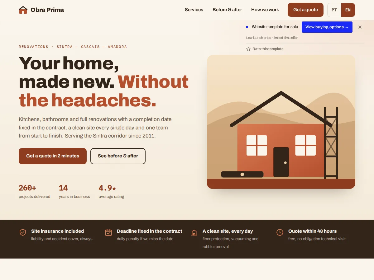 Obra Prima — website preview