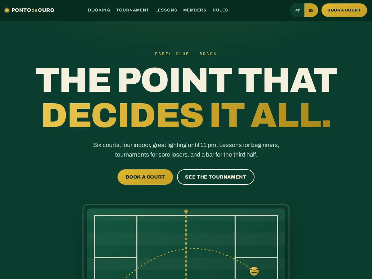 Ponto de Ouro — website preview