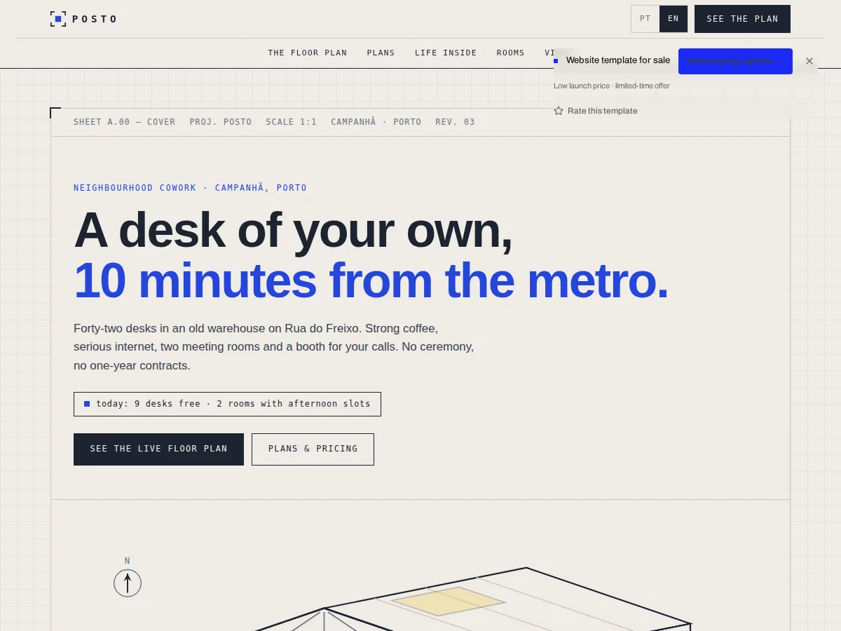 Posto — website preview