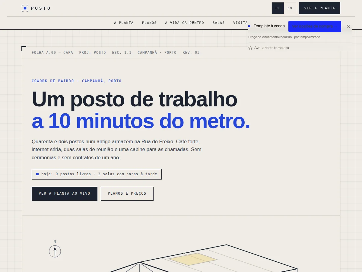 Posto — pré-visualização do site
