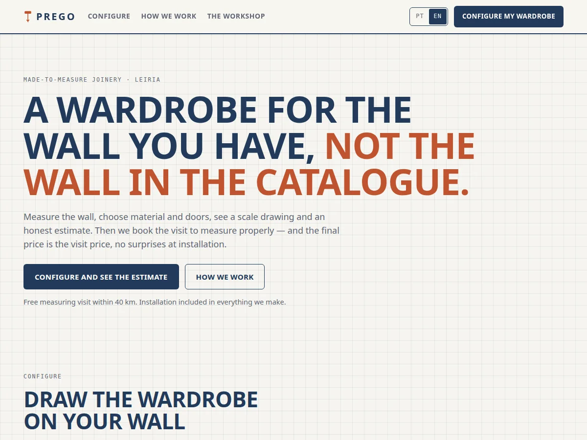 Prego — website preview