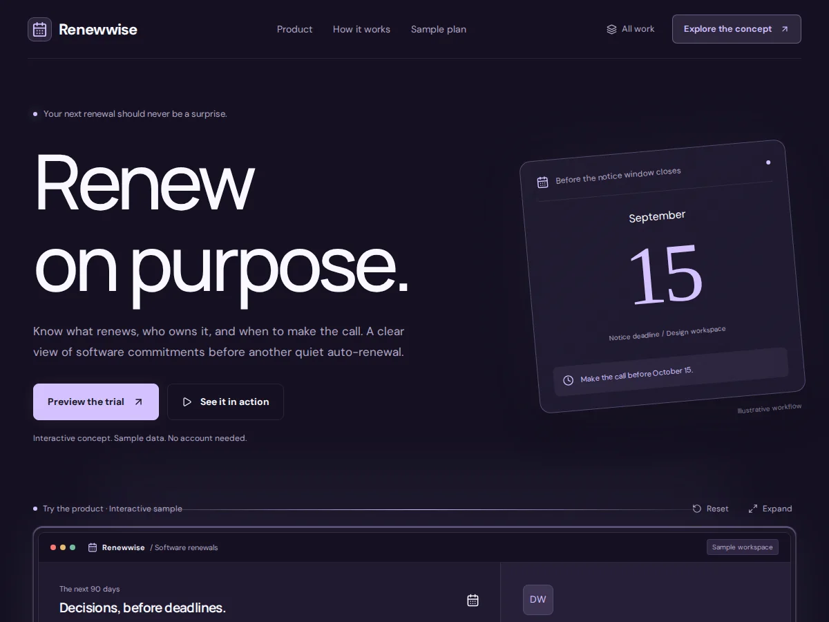 Renewwise — website preview