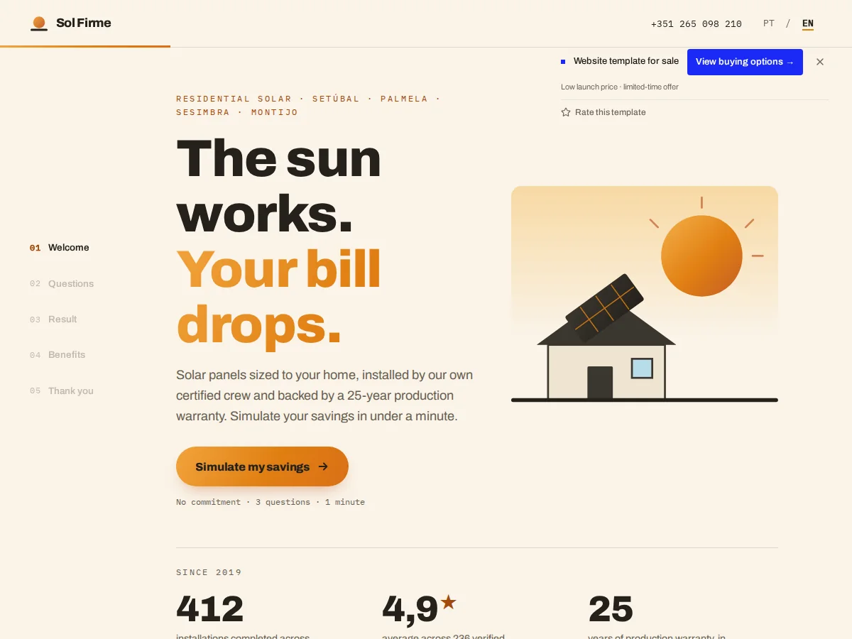Sol Firme — website preview