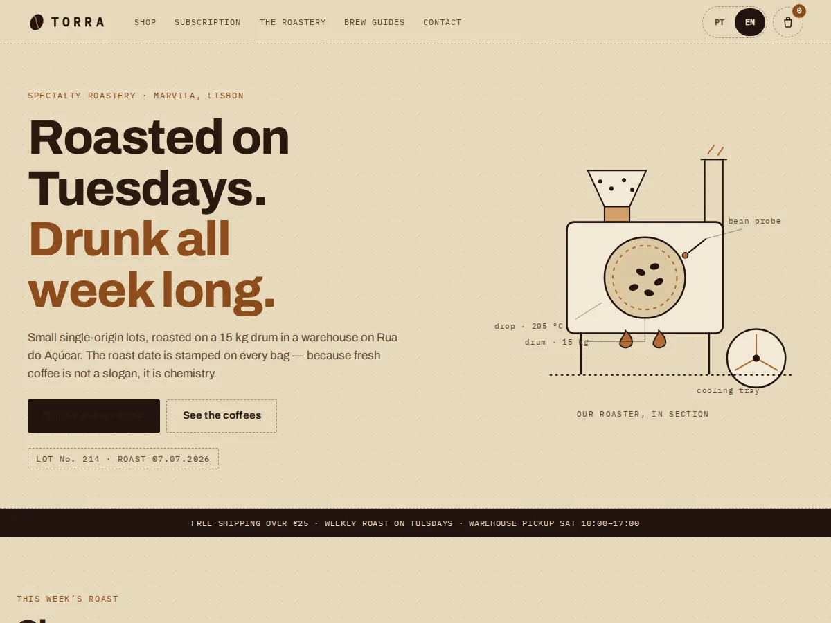Torra — website preview