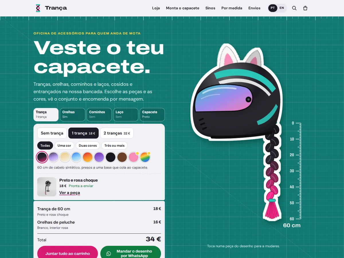 Trança — website preview