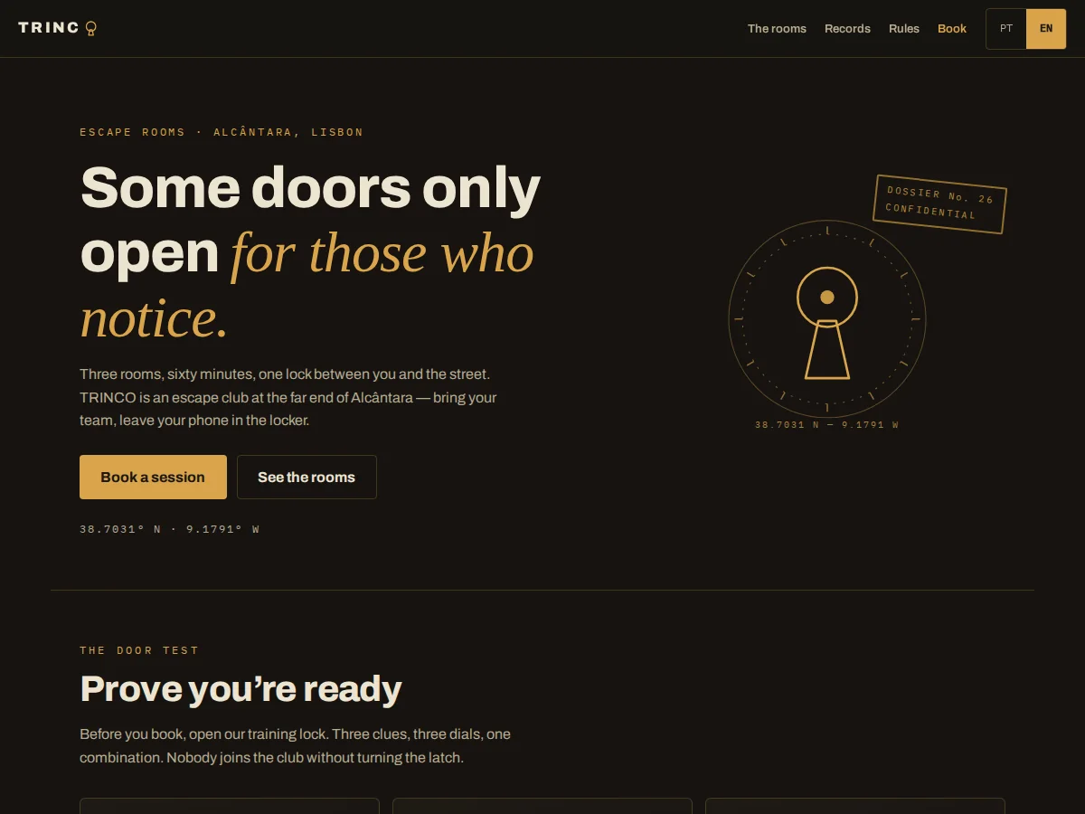 Trinco — website preview