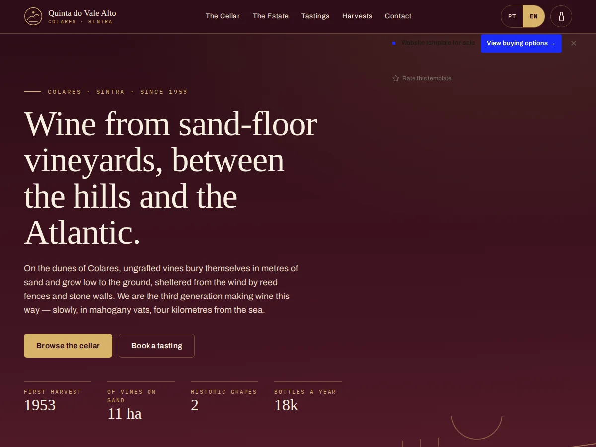 Quinta do Vale Alto — website preview
