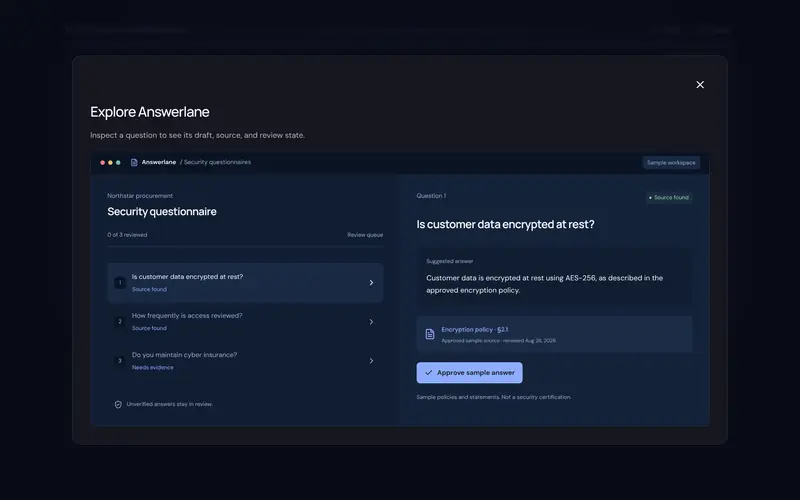 The same sample also opens full screen.