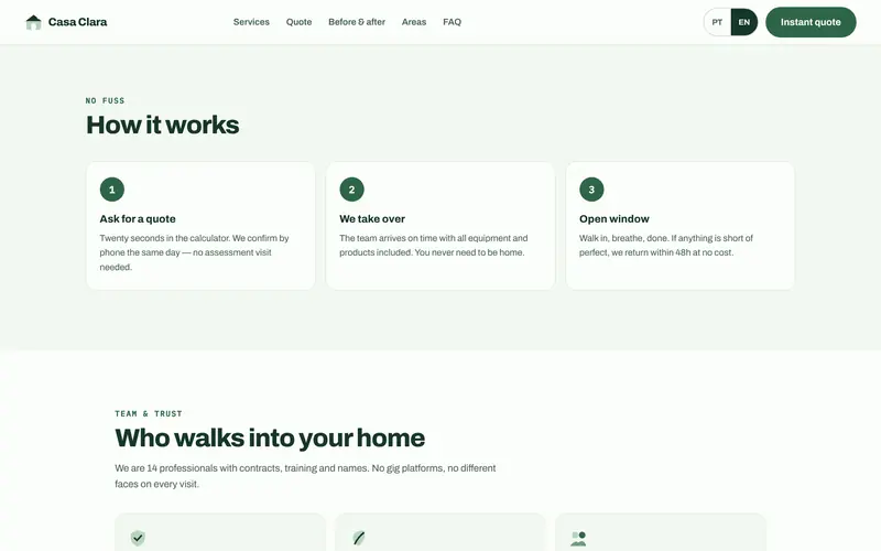 How it works, in three steps.