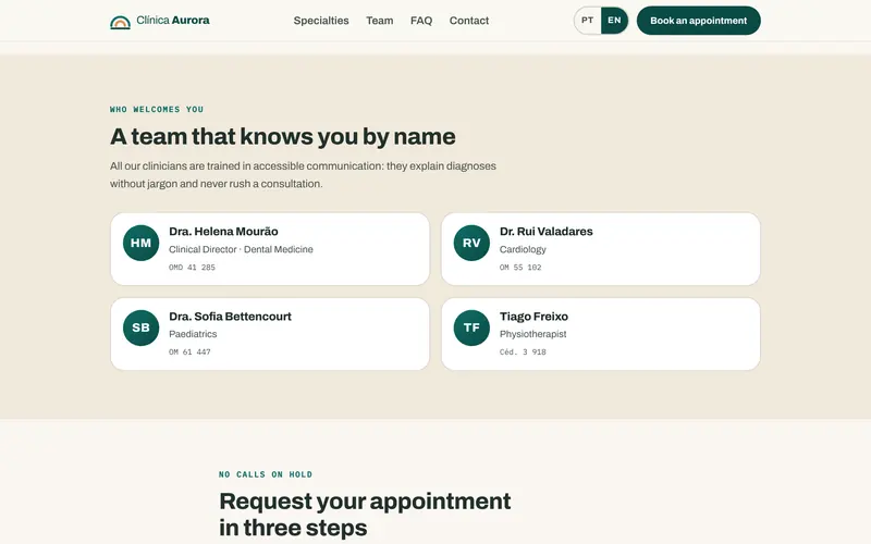The team, with roles and registration numbers.