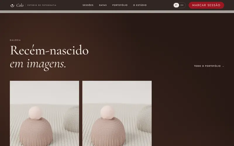 A galeria da sessão, que abre em grande.