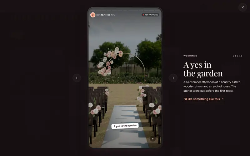 The viewer: one event’s stories, one by one.