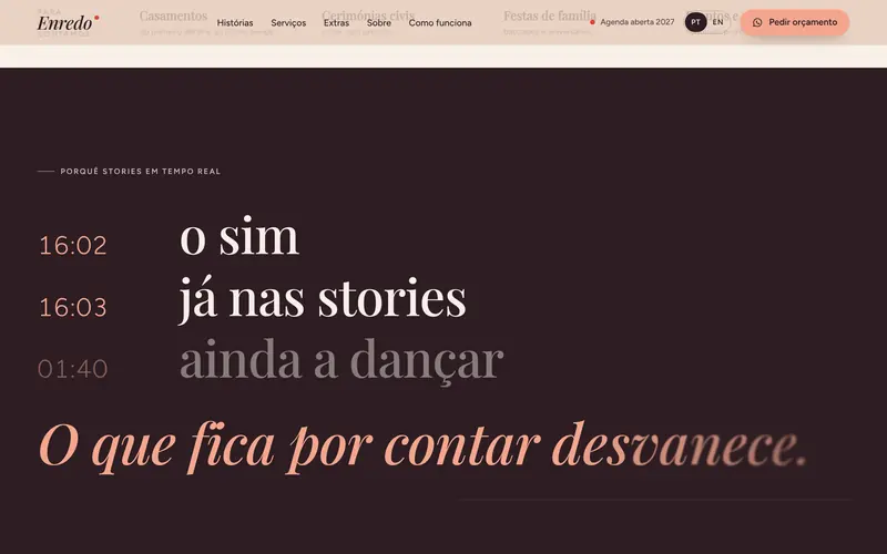 O porquê, em três momentos do dia.