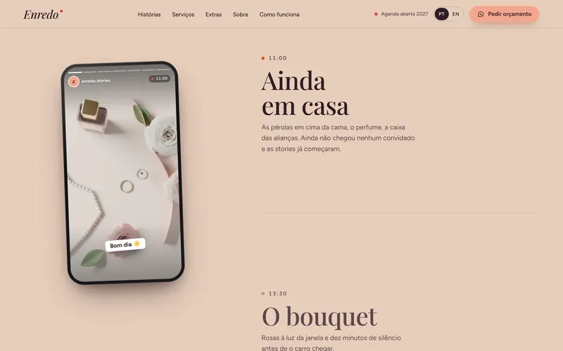 O dia, capítulo a capítulo, com as stories de cada hora.