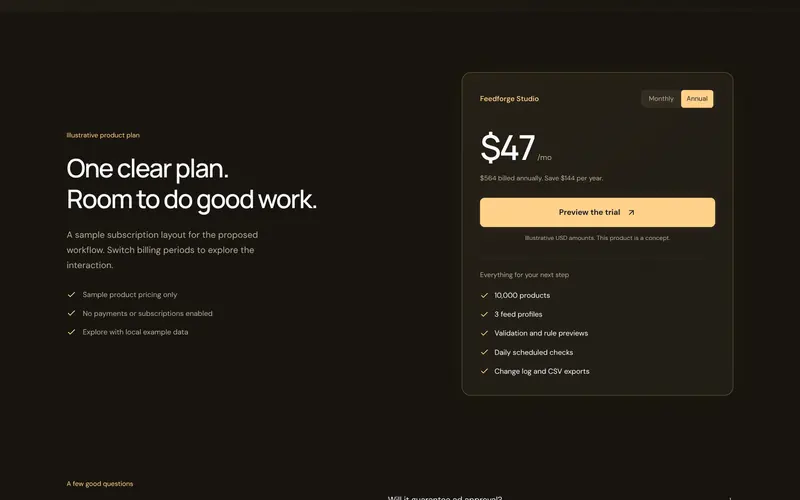 The plan: monthly or annual, with the saving worked out.