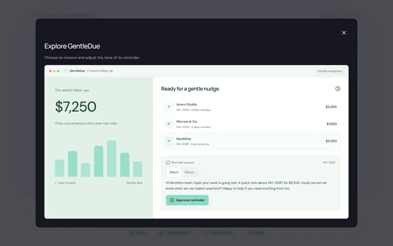 The same sample also opens full screen.