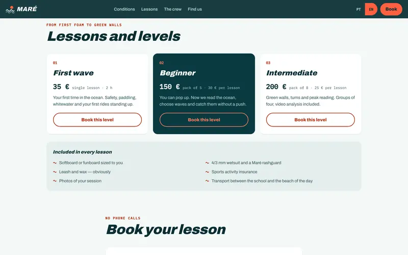 Lessons and levels: a first wave and packs, with what’s included.