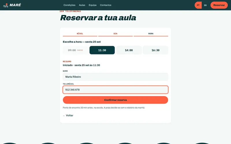A hora (as cheias não se escolhem), o nome e o telemóvel.