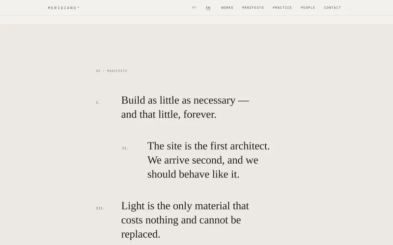 The studio’s manifesto, in four sentences.