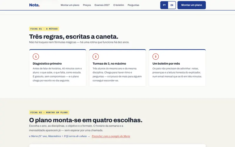 O método, em três regras.