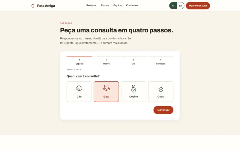 Passo 1: quem vem à consulta.